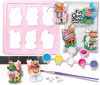 4M | Mould & Paint-Llama | Creative Arts and Crafts Kit | Mould Your Llamas and Decorate | Fridge Magnets & Badges