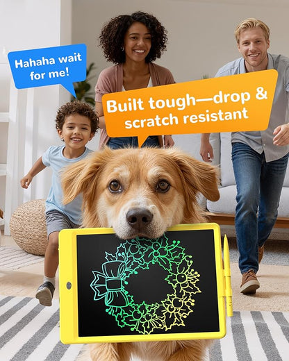 KOKODI LCD Writing Tablet, 10 Inch Colorful Doodle Board Drawing Tablet, Erasable Reusable Electronic Drawing Pads, Educational and Learning Toy for 3-6 Years Old Boy and Girls