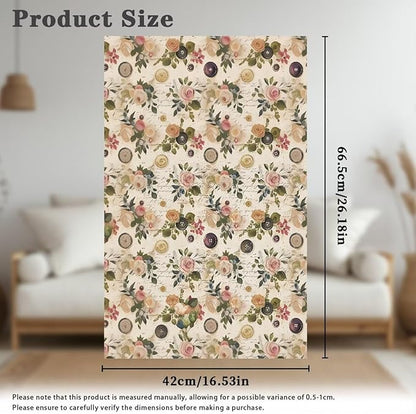 Retro Rose Head Protector for Sofa Fabric Recliner Headrest Cover Breathable 1/2/3 Seater Sofa Headrest Slipcovers for Home Couch Loveseats Decoration