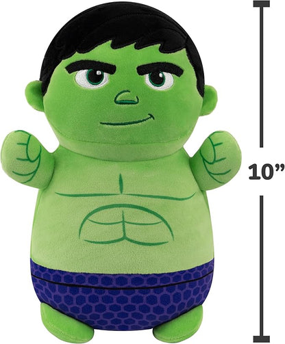 Squishmallows Original Marvel Spidey and His Amazing Friends 10-Inch Hulk HugMees - Medium-Sized Ultrasoft Official Jazwares Plush