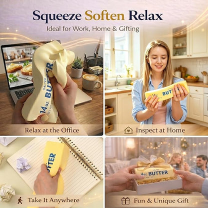Butter Squishy Stick, Slow Rising Squeeze Stress Relief Squishy for Office & Desk Use (Standard)