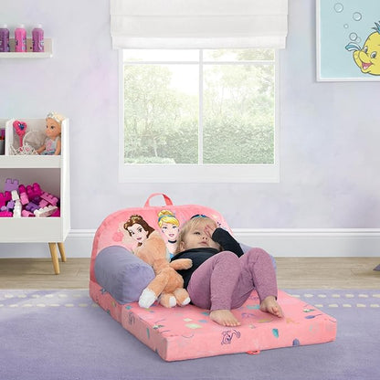 Delta Children - Disney Princess Cozee Buddy Flip-Out Kids Chair, Pink