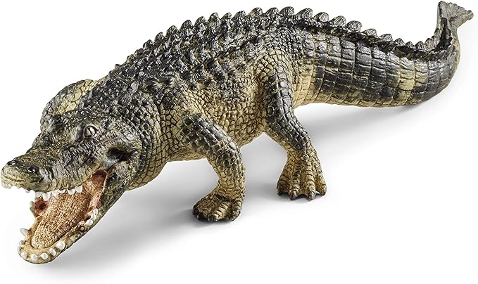 Schleich Wild Life Realistic Alligator Figurine with Movable Jaw - Detailed Alligator Toy Figure, Durable for Education and Fun Play, Perfect for Boys and Girls, Gift for Kids Ages 3+