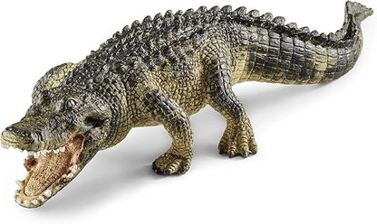 Schleich Wild Life Realistic Alligator Figurine with Movable Jaw - Detailed Alligator Toy Figure, Durable for Education and Fun Play, Perfect for Boys and Girls, Gift for Kids Ages 3+