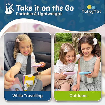 510 Words Talking Flash Cards for Toddlers 1-3, Pocket Speech for Toddlers, Card Early Education Device, Phonics Flash Cards, Word Learning Toys for Toddlers 1-3, Pocketspeech