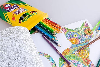 Colored Pencils, 36 Premium Quality, Long-Lasting, Pre-Sharpened Pencils Non-Toxic Colored Pencil Set For Adult Coloring Books or Kids 4 & Up, Great For Shading, Gradation, Line Art & More (2 Pack)