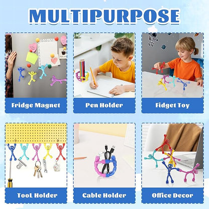 Mruikeny Magnetic Robot Men Travel Toys, Magnetic People Sensory Fidget Toys for Toddlers Kids Adults Airplane Car Road Trip, Magnet Men Christmas Stocking Stuffers Gift 5PCS