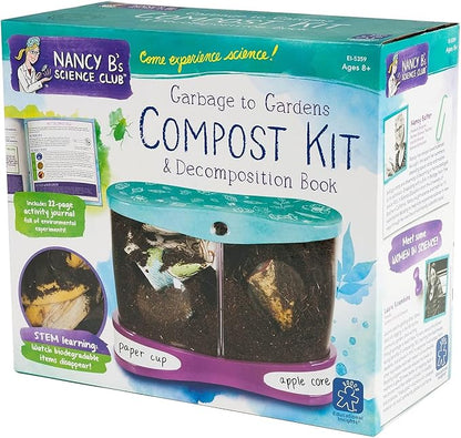 Educational Insights Nancy B's Science Club Garbage to Gardens Compost Kit & Decomposition Book
