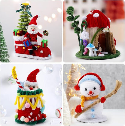 Caydo 200 Pieces White Pipe Cleaners Craft Chenille Stems for DIY Art Creative Crafts Party Decorations (12 Inch x 6 mm)