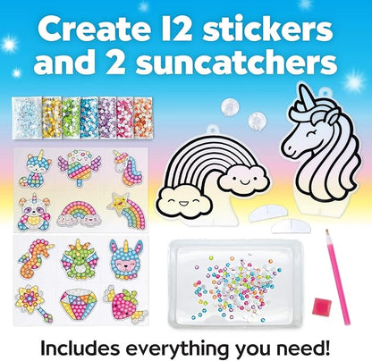 Creativity for Kids Big Gem Diamond Painting Kits: Magical Stickers and Suncatcher DIY Kit - Diamond Art for Kids, Unicorn Gifts for Girls Ages 6-8+