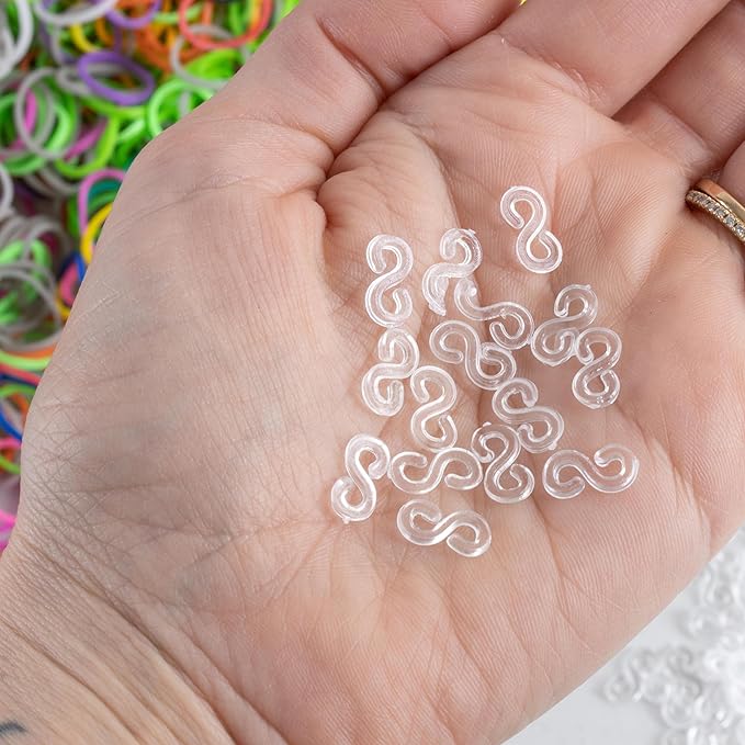 Loom Rubber Bands 4800 pc Refill Kit w 16 Unique Rainbow Colors (300 of Each) & 200 Clips - Works w All Rubber Band Jewelry Looms - DIY Gift for Girls Boys & Bracelet Making Craft for Kids and Camps