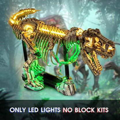 Vaodest Led Light for Lego 76968 Dinosaur-Fossils: Tyrannosaurus-rex Building Blocks Model,Design and Configuration Compatible with Model 76968(Led Light Only, Not Building Block Kit)