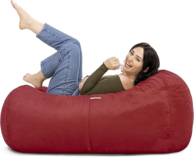 Jaxx Sofa Saxx Bean Bag Lounger, 4-Feet, Cherry