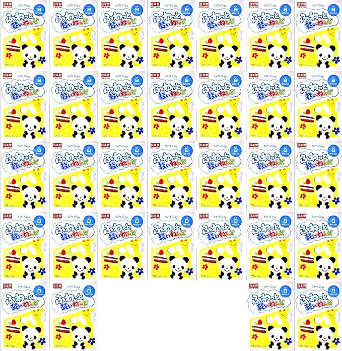 YACHIYO DAISO Soft Clay Lightweight Fluffy Packs (32 Set, White)