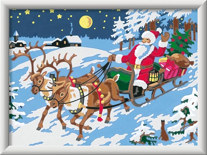 Ravensburger CreArt Night Before Christmas Paint by Numbers Kit for Kids - 20264 - Painting Arts and Crafts for Ages 7 and Up