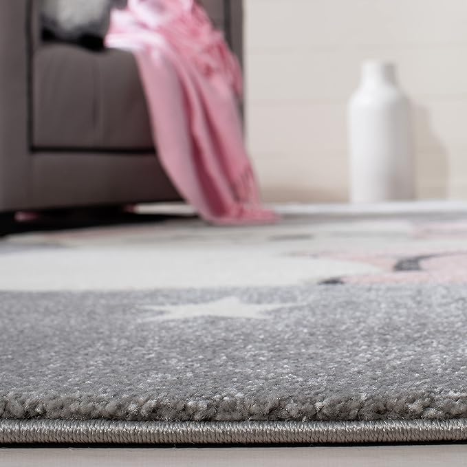 SAFAVIEH Carousel Kids Collection Runner Rug - 2' x 8', Grey & Ivory, Koala Design, Non-Shedding & Easy Care, Ideal for High Traffic Areas for Boys & Girls in Playroom, Nursery, Bedroom (CRK195F)