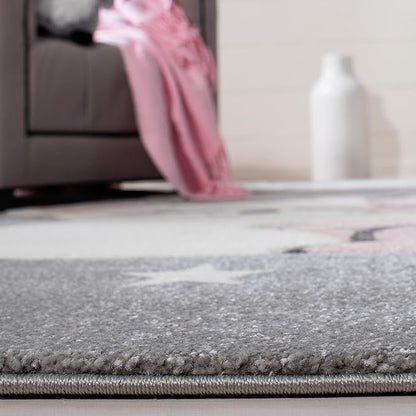 SAFAVIEH Carousel Kids Collection Runner Rug - 2' x 8', Grey & Ivory, Koala Design, Non-Shedding & Easy Care, Ideal for High Traffic Areas for Boys & Girls in Playroom, Nursery, Bedroom (CRK195F)