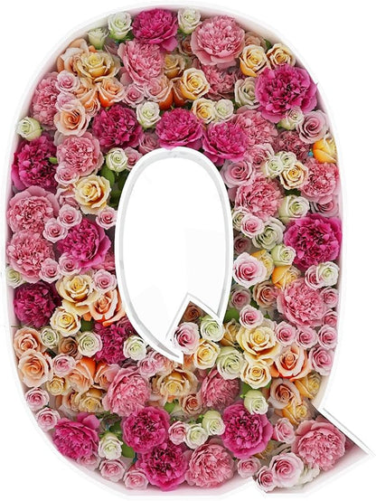 2FT Letter Q Mosaic Balloon Frame Letter DIY Fillable Letters Kit for Birthday Party Wedding Backdrop Decor