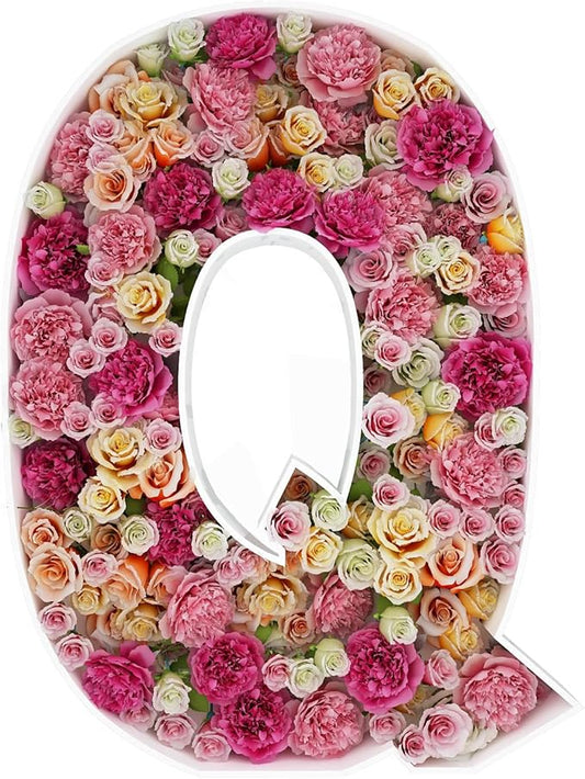 2FT Letter Q Mosaic Balloon Frame Letter DIY Fillable Letters Kit for Birthday Party Wedding Backdrop Decor