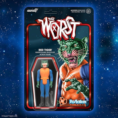 Super7 The Worst Red Tiger Scum Squad - 3.75" The Worst Action Figure with Accessory Collectibles and Retro Toys