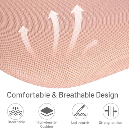 FurnitureR Kids Desk Chair, Small Office Chair Armless Study Chair, Cute Chic Adjsutable Swivel Rolling Task Chair with Soft Cushion for Kids Teens Children Student, Rose