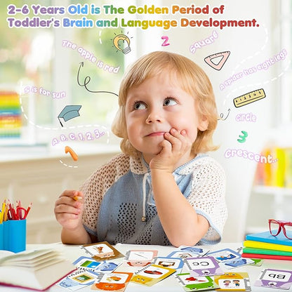 beiens Toddler Toys - Talking Flash Cards for Toddlers 2 3 4 5 6 Year Old with 240 Sight Words - Speech Therapy Autism Sensory Toys for Autistic Children - ABC Learning Educational Montessori Toys