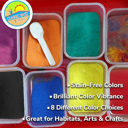 Classic Sand and Play Yellow Colored Play Sand, 5 lb. Bag, Natural and Non-Toxic, Fun Wet and Dry Indoor and Outdoor, Sandbox, Therapy, and Table Use, Building, Stimulate Sensory Needs