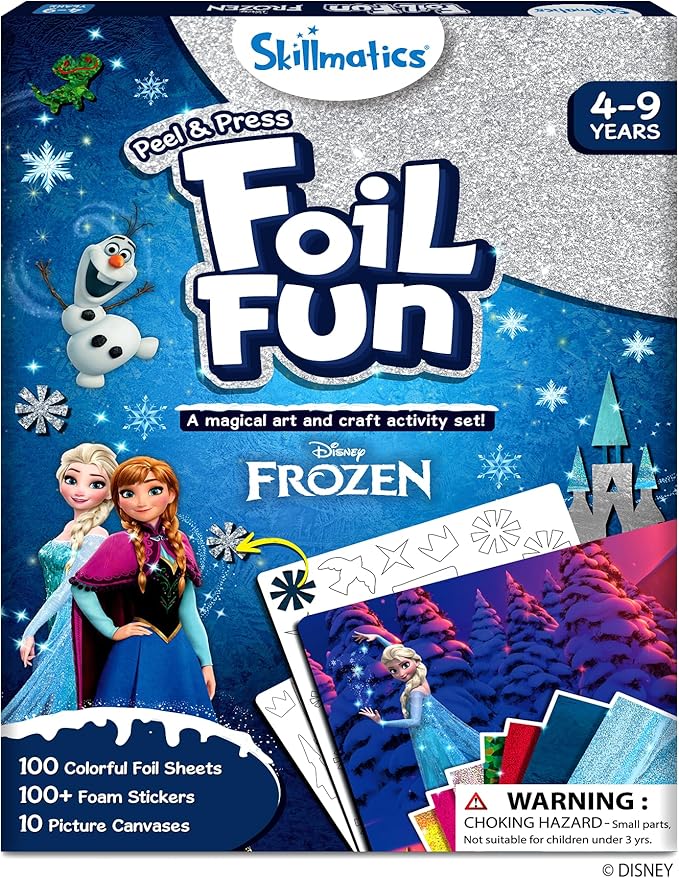Skillmatics Art & Craft Activity - Foil Fun Disney Frozen, No Mess Art for Kids, Craft Kits, DIY Creative Activity, Gifts for Girls & Boys Ages 4, 5, 6, 7, 8, 9