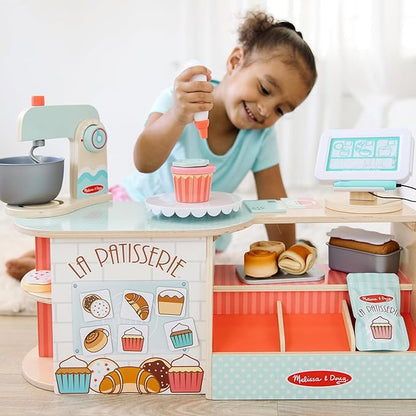 Melissa & Doug Wooden La Patisserie Bakery (39 Pieces) - FSC Certified