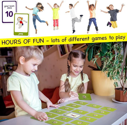 Exercise Cards for Kids - PE Equipment for Elementary School, Kids Workout Equipment Exercise Games, Classroom Exercise, PE Teacher Recess Equipment or at Home, Active Play Indoor or Outdoors
