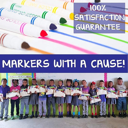 Color Swell Washable Bulk Markers 10 Boxes of 8 Vibrant Colors Are Perfect for Teachers, Kids, Parties, and Classrooms