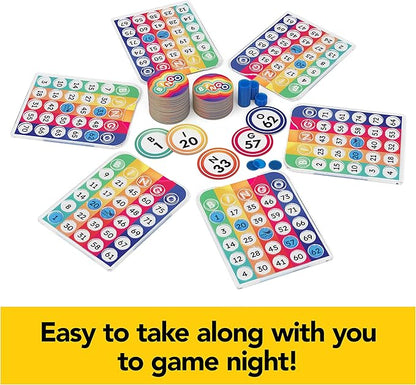 Pack & Go Bingo Game from Spin Master Games Outdoor Games Kids Games Yard Games Portable Rainbow Bingo Chips Games for Adults and Kids Ages 8 and up