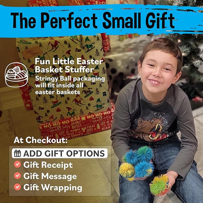 Stringy Balls & Sensory Toys for Kids 8 Pack - Valentines Day Gifts for Kids & Easter Basket Stuffers - 4 5 6 7 8 9 10 + Year Old Gift Ideas - Easter Gifts for Boys & Girls - Kooosh Balls Fidget Toys