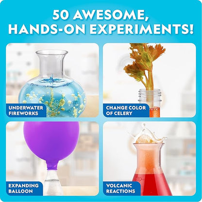 National Geographic Kids Junior Chemistry Set - Complete Early Learning Lab Kit with 50 Science Experiments for Kids and 20+ Lab Tools, Kids Chemistry Set, Science Experiments for Kids 4-6