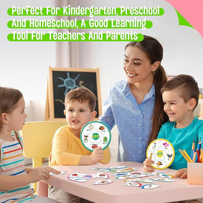 Phonics Puzzles, Short Vowel Sound Blends-30 Phonics & 150 Sight Words, Phonetic Rhyming Game Learn to Read Spell First Word Early Educational Tool for Toddlers, Preschool, Kindergarten, Homeschooling