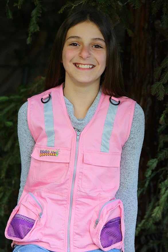 Kids Cargo Vest for Boys and Girls with Reflective Safety Straps