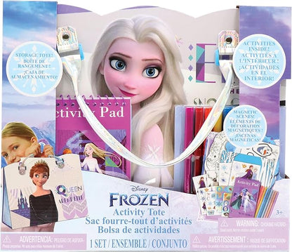 Disney Frozen Activity Tote – Ultimate Princess Adventure Bag with Coloring Books, Stickers, Crayons & Games – Travel-Friendly Art Set for Girls Ages 3+ – Great Gift for Creative Play