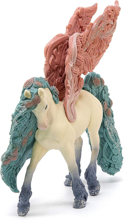 Schleich Bayala Majestic Sparkle Flower Pegasus - Magical Toy Figurine for Kids Ages 5-12, Glittery Detail, Part of BAYALA Theme World for Girls and Boys, Gift for Kids Ages 5+