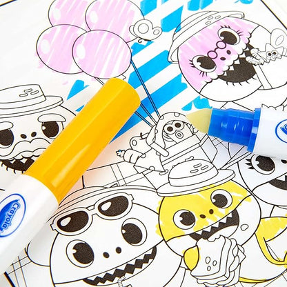 Crayola Baby Shark Color Wonder Travel Activity Pad, Mess Free Coloring, Gift for Kids, 3, 4, 5,