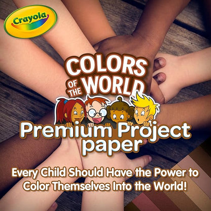 Crayola Construction Paper in Colors of The World, 8.5” x 11”, 24 Colors, Craft Supplies, 48 Sheets
