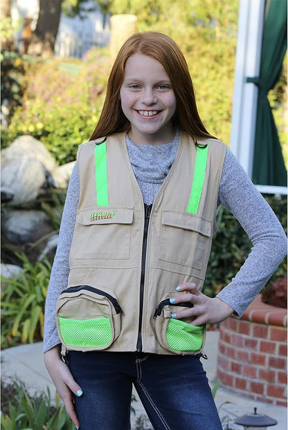 Kids Cargo Vest for Boys and Girls with Reflective Safety Straps