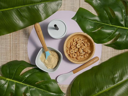 Avanchy Baby Bowls Silicone MINI Prep Bowl Set for Babies Kids Toddler for Feeding Food 4 oz, Pink