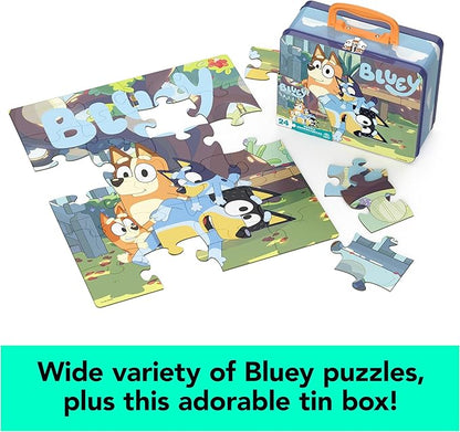 Bluey 11 Puzzle Bundle Set, 8- and 24-Piece Wood, Fuzzy, & Die-Cut Jigsaw Puzzles for Preschoolers and Kids