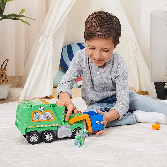 Paw Patrol, Rockyâ€™s Reuse It Deluxe Truck with Collectible Toy Figure and 3 Tools, for Kids Aged 3 and up