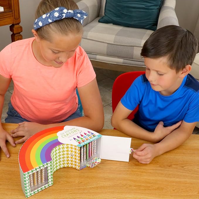 Kid Made Modern Rainbow Beeswax Crayons for Toddlers & Kids Ages 3 4 5 6 7 8+ (126 Pieces) - Coloring Non Toxic Art Supplies with Box & Sharpener