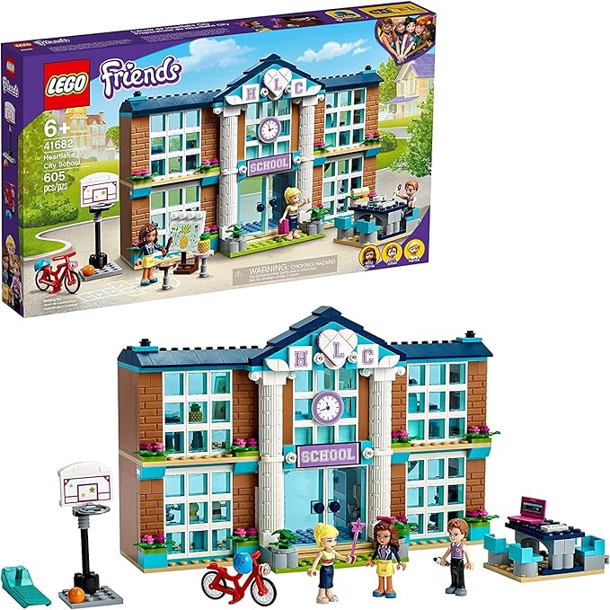 LEGO Friends Heartlake City School 41682 Building Kit; Pretend School Toy Fires Kids’ Imaginations and Creative Play; New 2021 (605 Pieces)