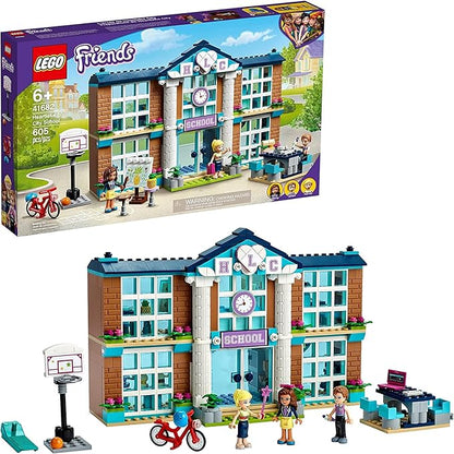 LEGO Friends Heartlake City School 41682 Building Kit; Pretend School Toy Fires Kids’ Imaginations and Creative Play; New 2021 (605 Pieces)