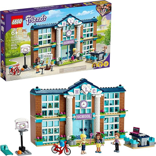LEGO Friends Heartlake City School 41682 Building Kit; Pretend School Toy Fires Kids’ Imaginations and Creative Play; New 2021 (605 Pieces)