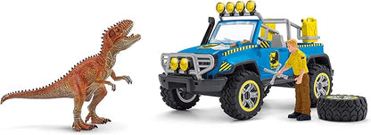 Schleich Dinosaur Toy Truck with Dino Outpost & Giganotosaurus 36- Piece Playset for Kids Ages 4+