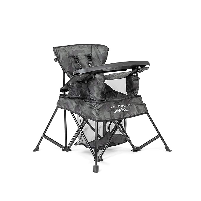 Baby Delight Go with Me Venture Portable Chair | Indoor and Outdoor | Sun Canopy | 3 Child Growth Stages | Carbon Camo